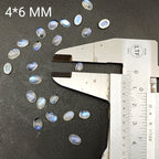 Oval Shape Natural Rainbow Moonstone AAA+ Quality Lot Of 5 PCS