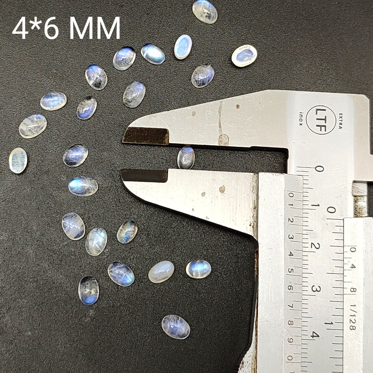 Oval Shape Natural Rainbow Moonstone AAA+ Quality Lot Of 5 PCS