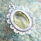 Natural Lemon Topaz Gemstone Solid 925 Sterling Silver Pendant Handmade