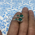Natural Green Onyx 925 Sterling Silver Earrings – Fine Handcrafted Jewelry