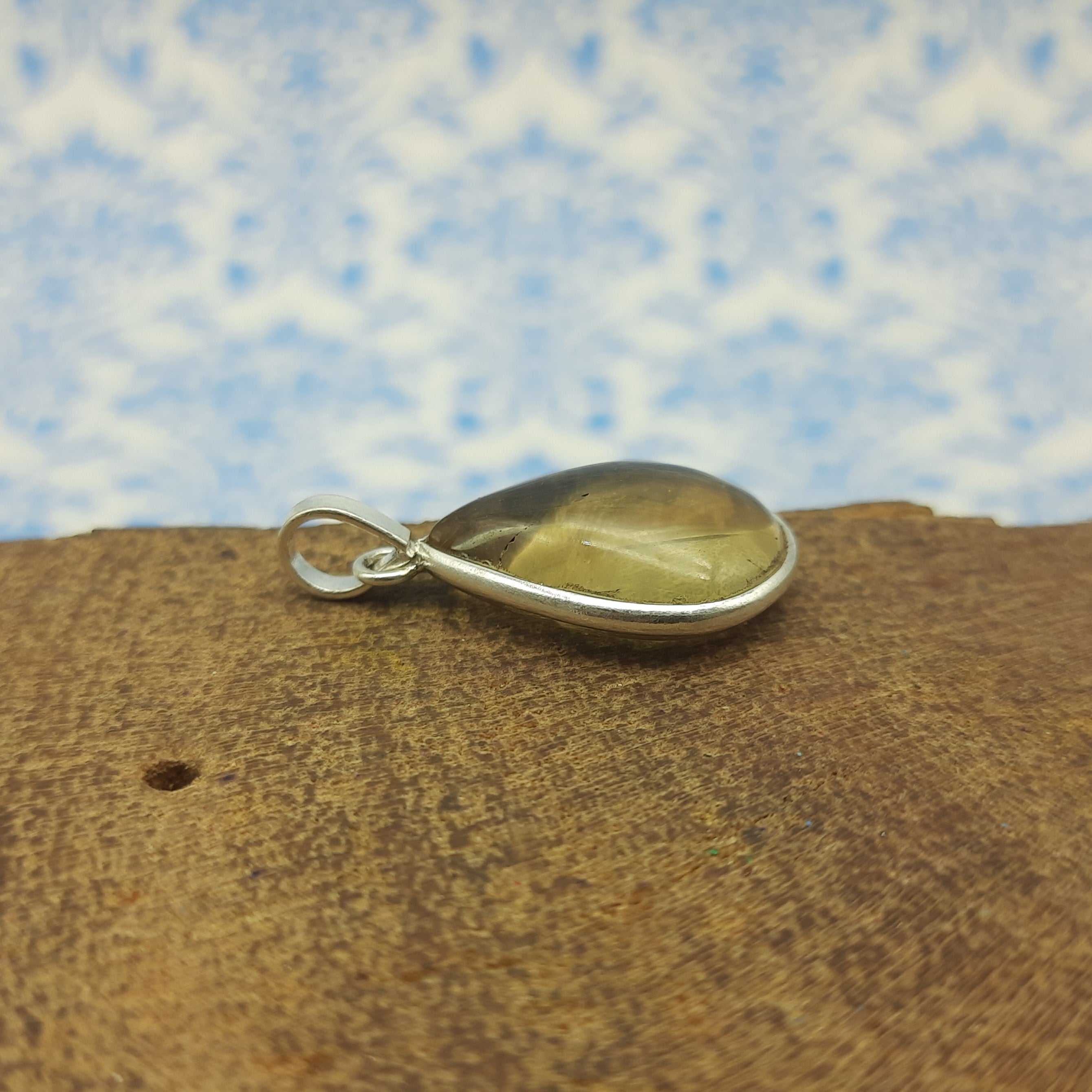 Citrine 925 Silver Dainty Pendant Handmade Wholesale