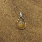 Citrine 925 Silver Dainty Pendant Handmade Wholesale