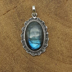 Labradorite 925 Sterling Silver Handmade Nepali Bohemian Flash Jewelry