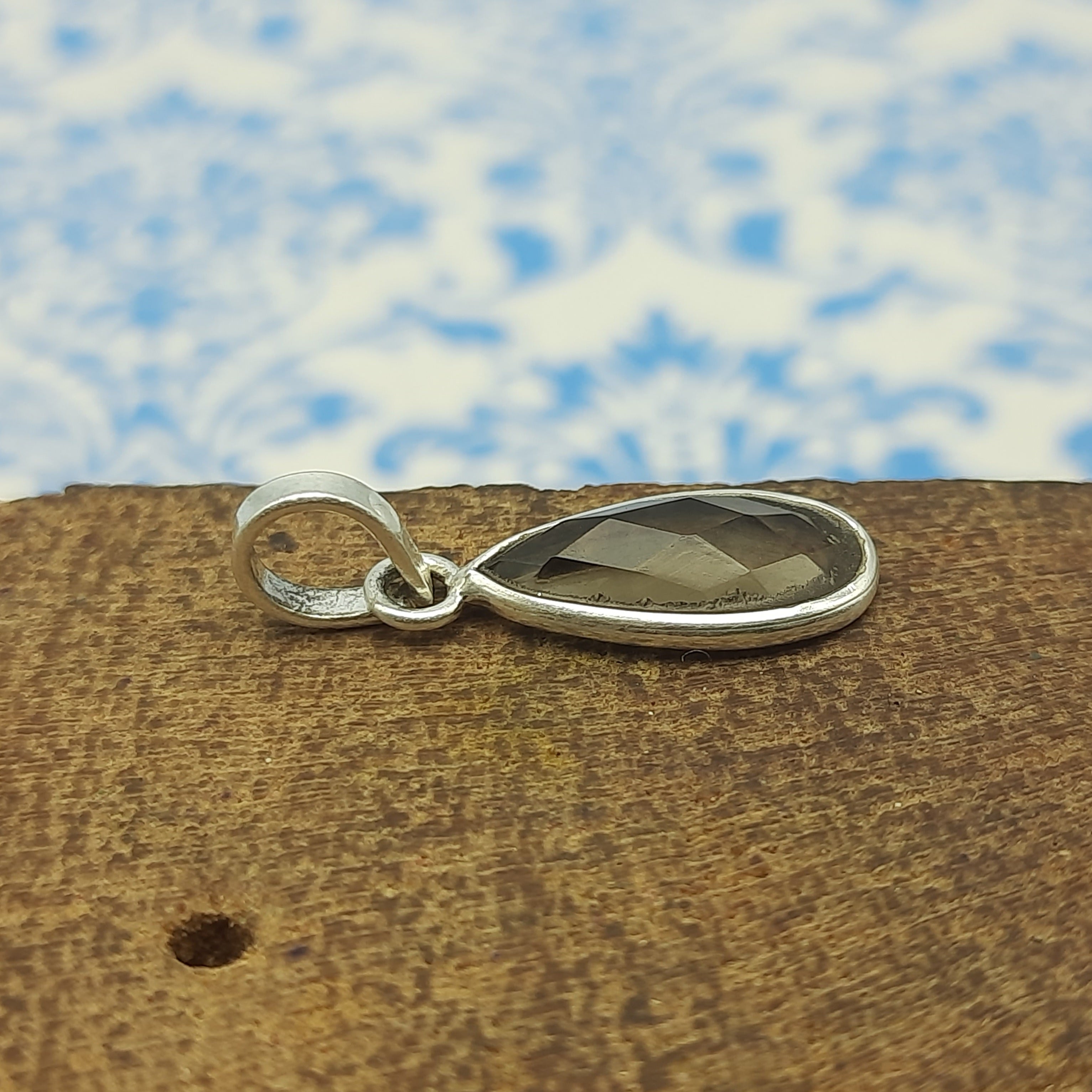 Faceted Smoky Quartz 925 Silver Pendant Wholesale India