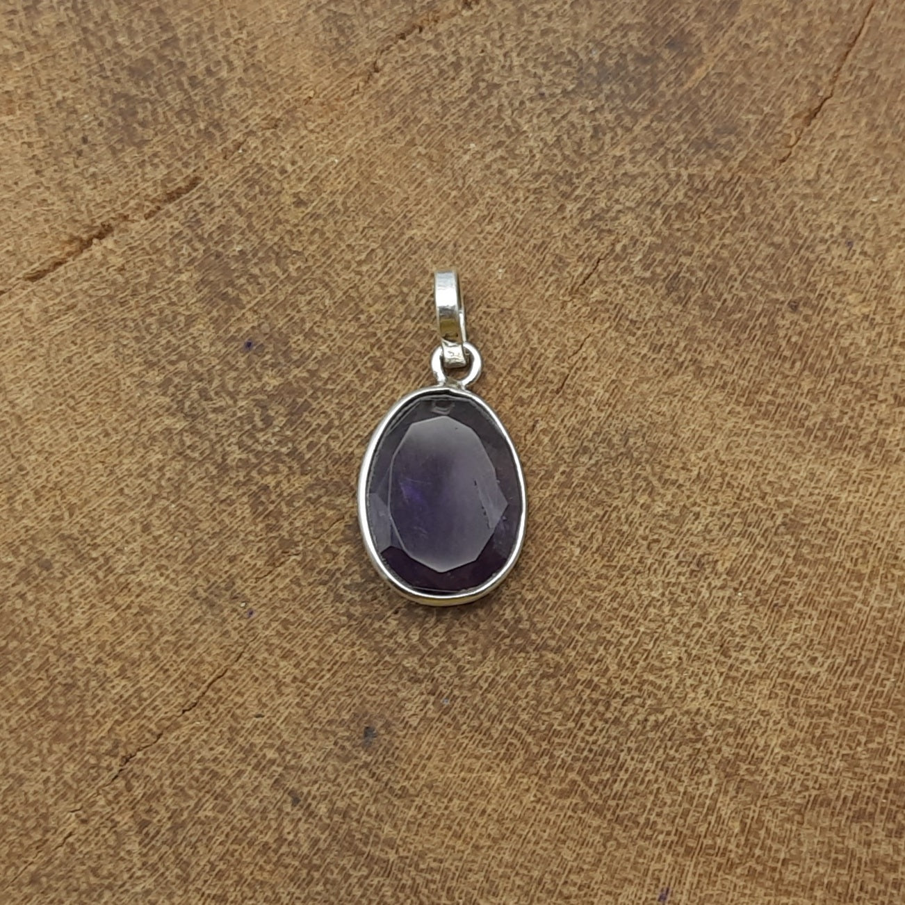 Faceted Amethyst 925 Silver Pendant Fashion Wholesale India