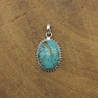 Tibetan Turquoise 925 Sterling Silver Handmade Nepali Tribal Bohemian Jewelry