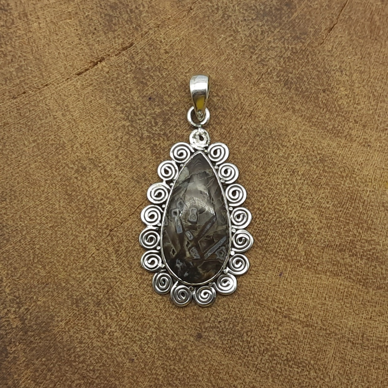 Stick Agate 925 Sterling Silver Handmade Nepali Bohemian Raw Style Jewelry