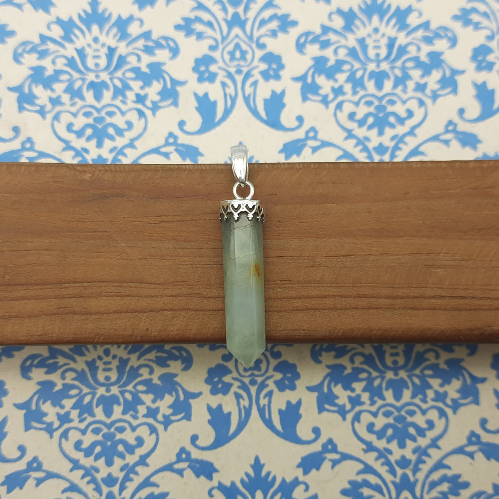 Amazonite 925 Silver Antique Style Gemstone Pendant
