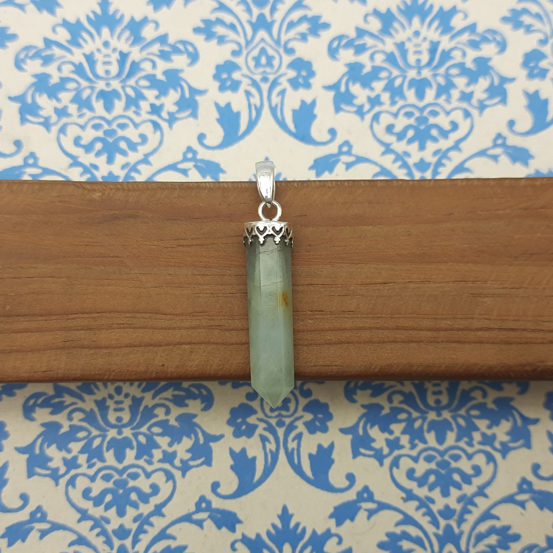 Amazonite 925 Silver Antique Style Gemstone Pendant