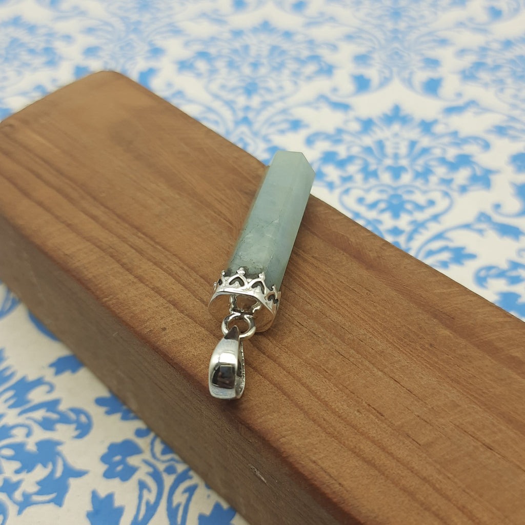 Amazonite 925 Silver Antique Style Gemstone Pendant