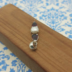Garnet & Pearl 925 Sterling Silver Handmade Nepali Bohemian Dual Gem Jewelry