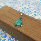 Tibetan Turquoise 925 Silver Drop Pendant Necklace Wholesale