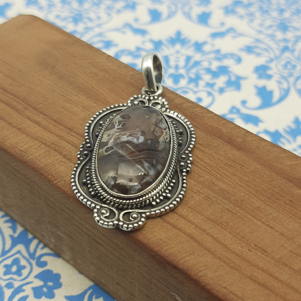 Rutilated Quartz 925 Sterling Silver Handmade Nepali Artisan Statement Jewelry