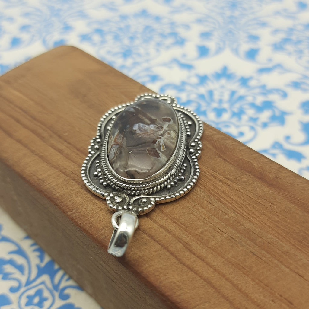 Rutilated Quartz 925 Sterling Silver Handmade Nepali Artisan Statement Jewelry