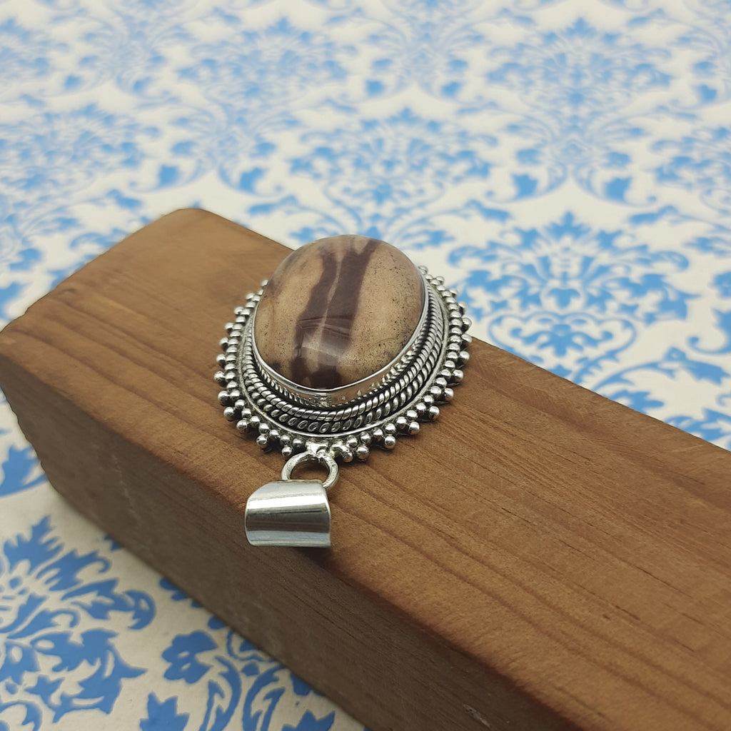 Jasper 925 Sterling Silver Handmade Nepali Bohemian Ethnic Jewelry