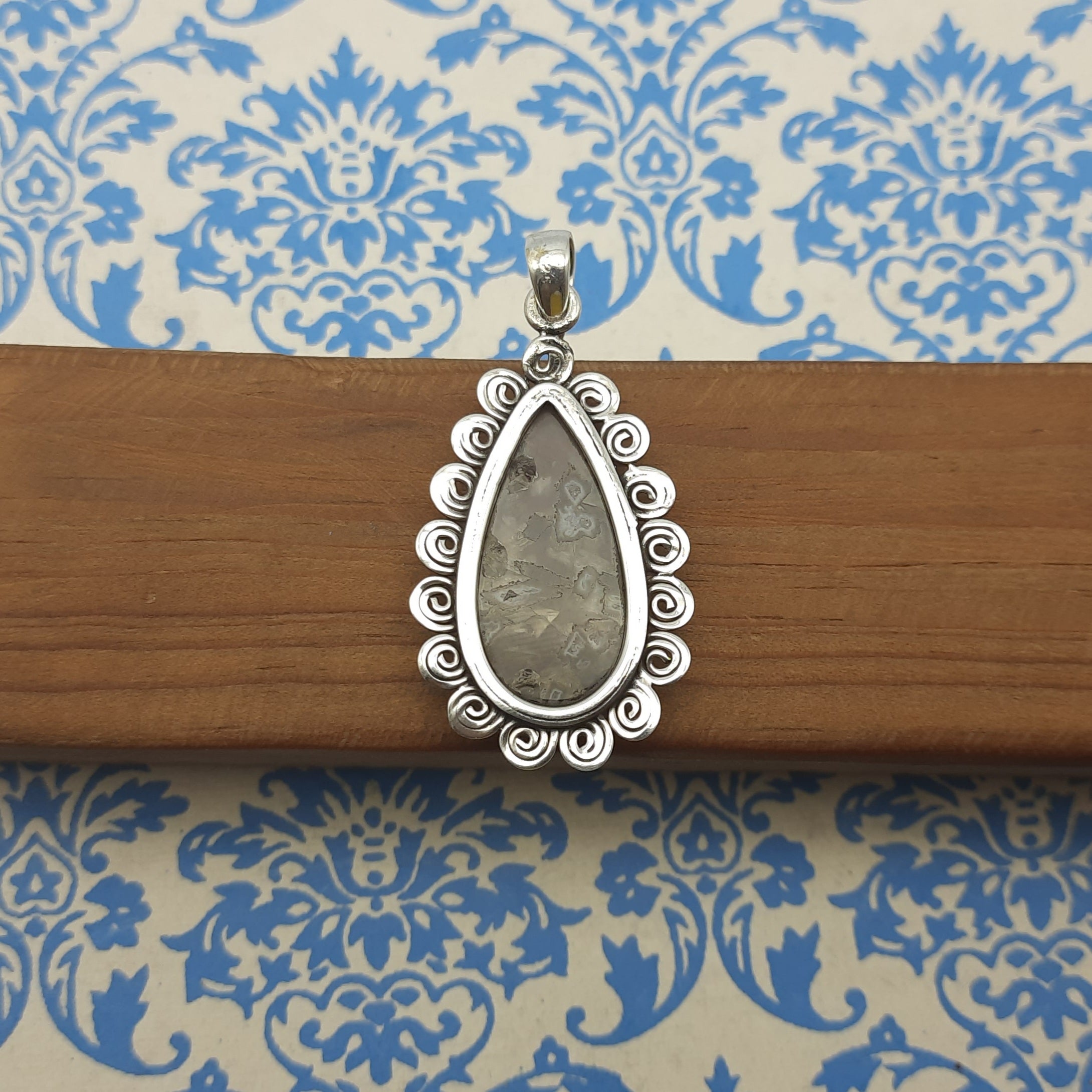 Stick Agate 925 Sterling Silver Handmade Nepali Bohemian Raw Style Jewelry