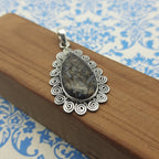 Stick Agate 925 Sterling Silver Handmade Nepali Bohemian Raw Style Jewelry