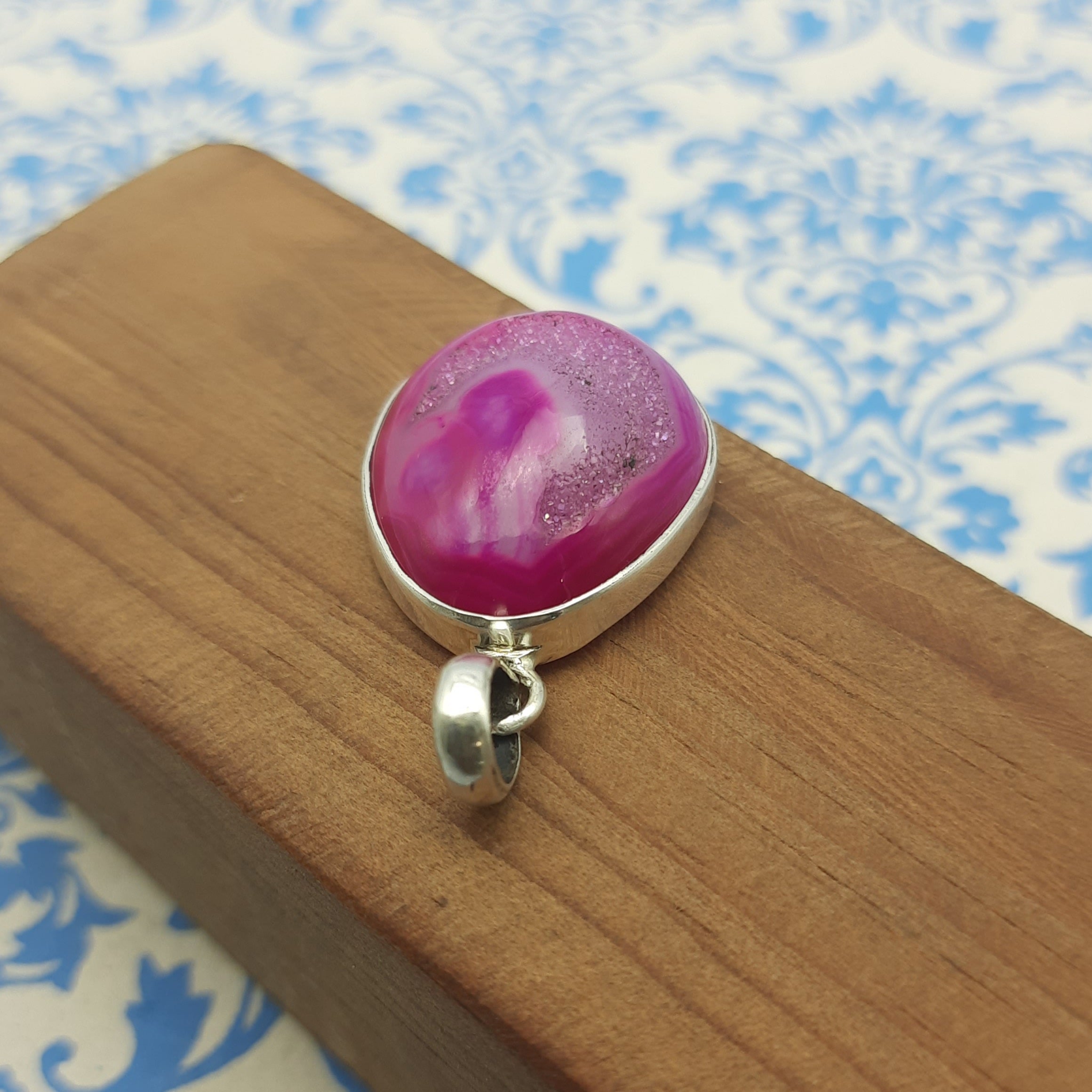 Window Druzy 925 Sterling Silver Handmade Nepali Bohemian Sparkle Jewelry