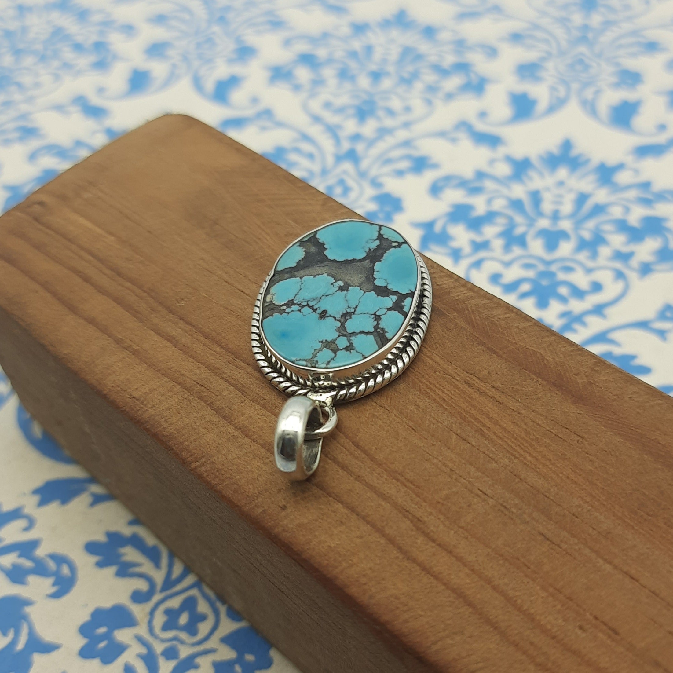 Tibetan Turquoise 925 Sterling Silver Handmade Nepali Bohemian Tribal Jewelry