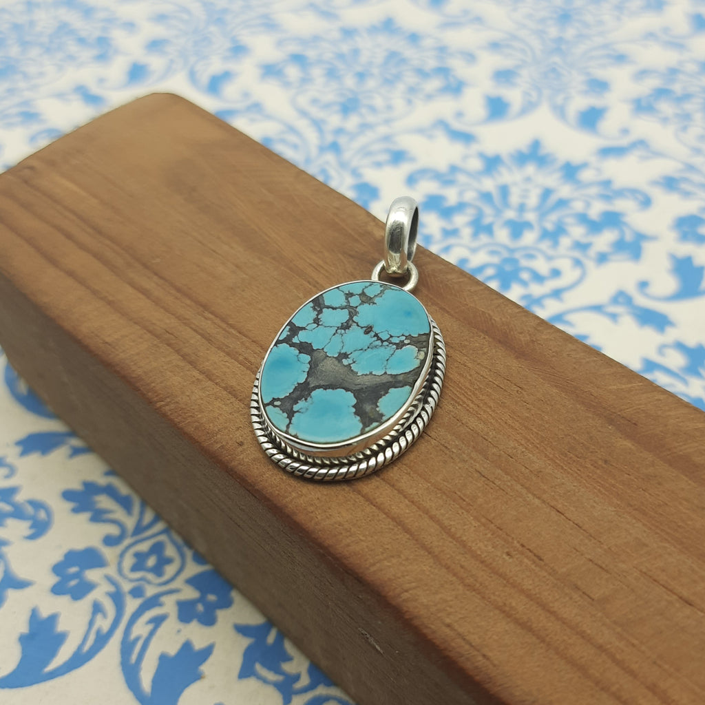 Tibetan Turquoise 925 Sterling Silver Handmade Nepali Bohemian Tribal Jewelry