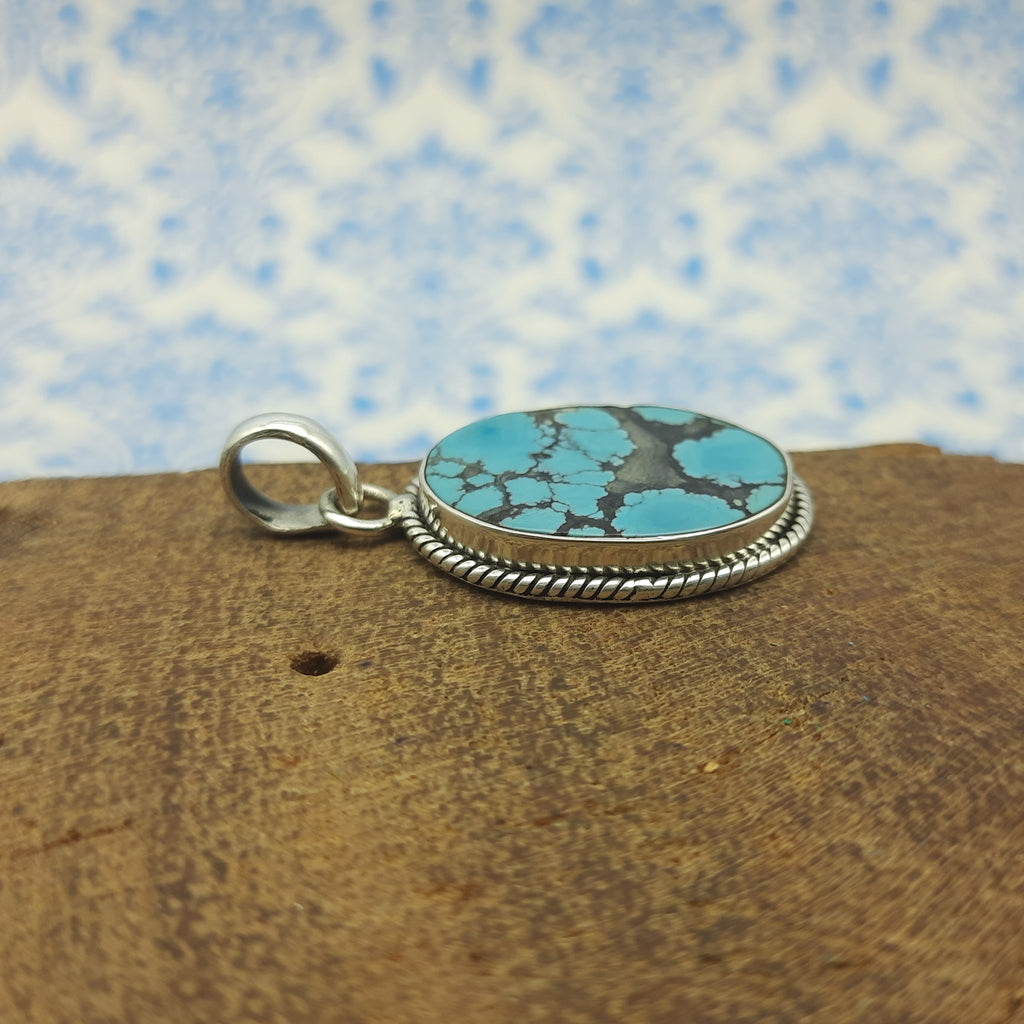 Tibetan Turquoise 925 Sterling Silver Handmade Nepali Bohemian Tribal Jewelry