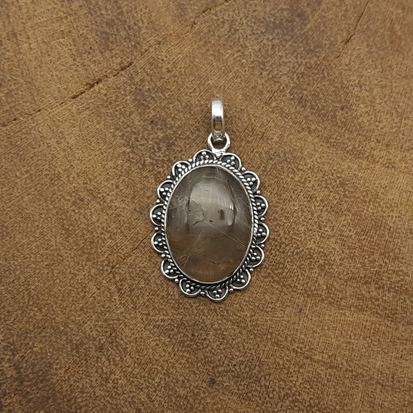 Rutilated Quartz 925 Sterling Silver Handmade Nepali Bohemian Luxury Jewelry