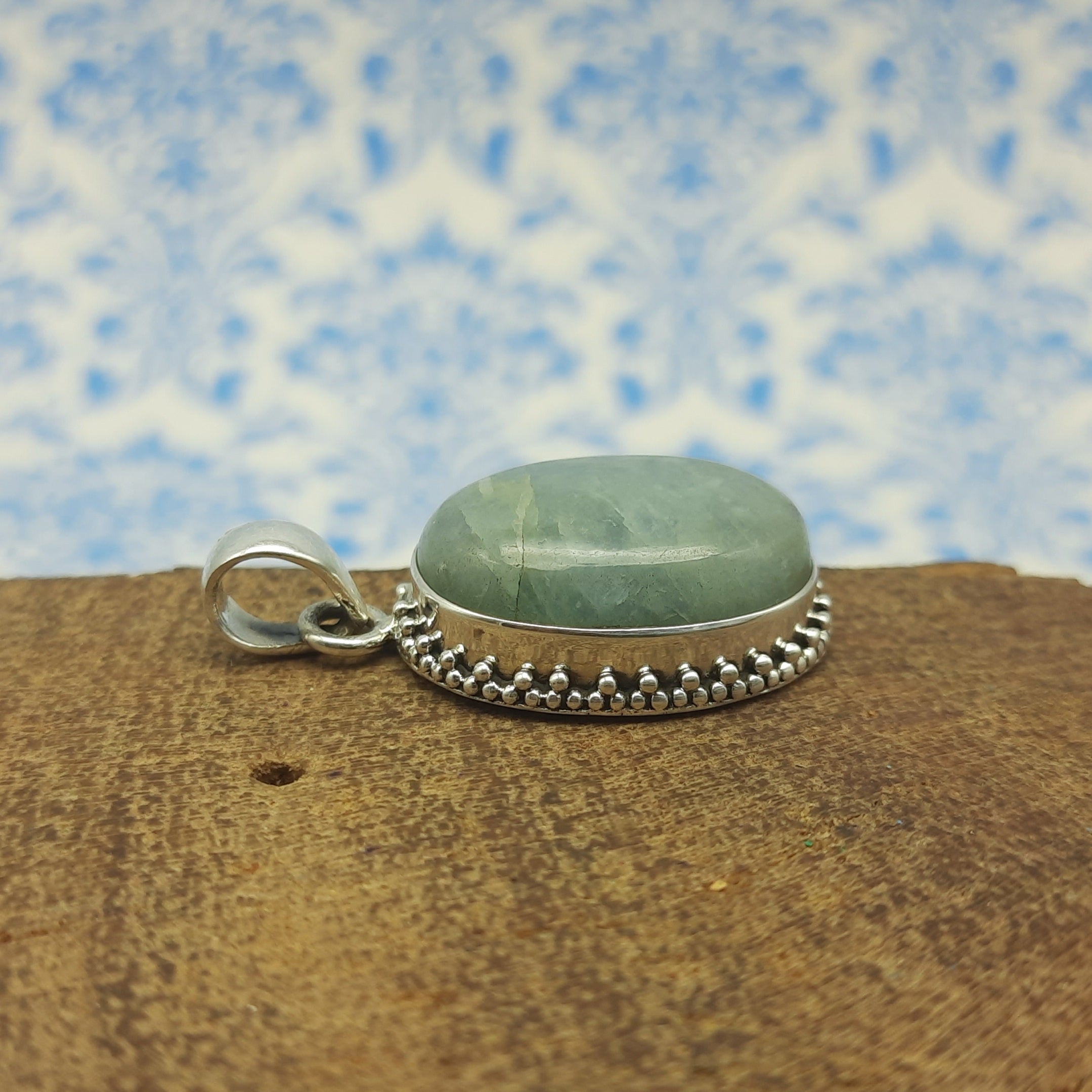 Aquamarine 925 Sterling Silver Handmade Nepali Bohemian Ocean-Inspired Jewelry