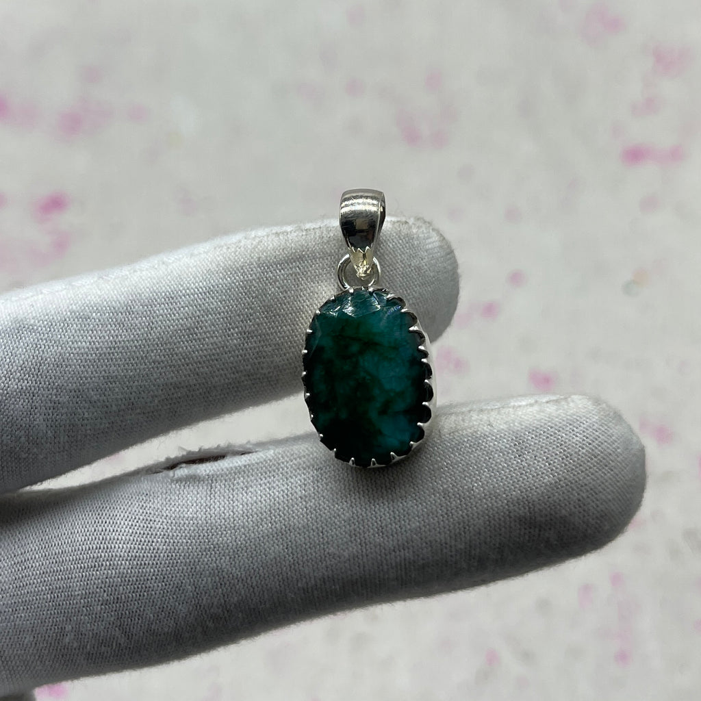 Tibetan Turquoise 925 Sterling Silver Pendant – Bohemian Designer Pendant