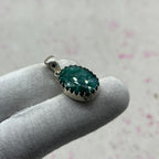 Tibetan Turquoise 925 Sterling Silver Pendant – Bohemian Designer Pendant