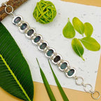 925 Silver Mystic Topaz Nepali Style Handmade Bracelet