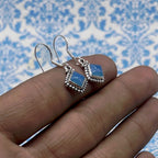 Fine Silver Chalcedony Earrings – Lightweight Handmade Earring