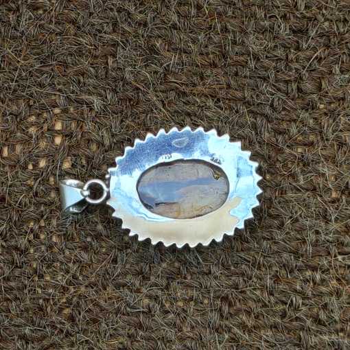Picture Jasper 925 Silver Boho Pendant Necklace Gift
