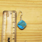 Elegant Blue Copper Turquoise Dangle Earrings – Statement Jewelry