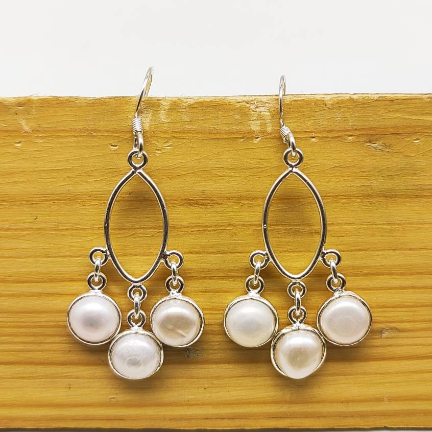 Pearl Statement Earrings – Handmade Jewelry