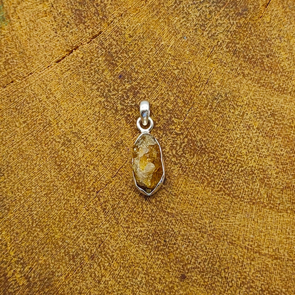 Citrine Nepali Bohemian Handmade Silver Pendant