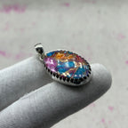 Pink Dahlia 925 Sterling Silver Pendant – Handmade Festival Jewelry