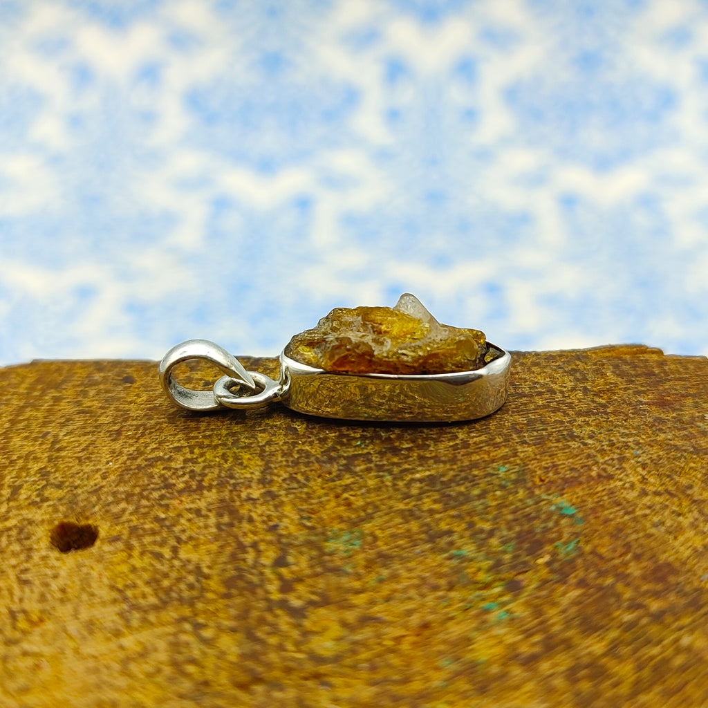 Citrine Nepali Bohemian Handmade Silver Pendant
