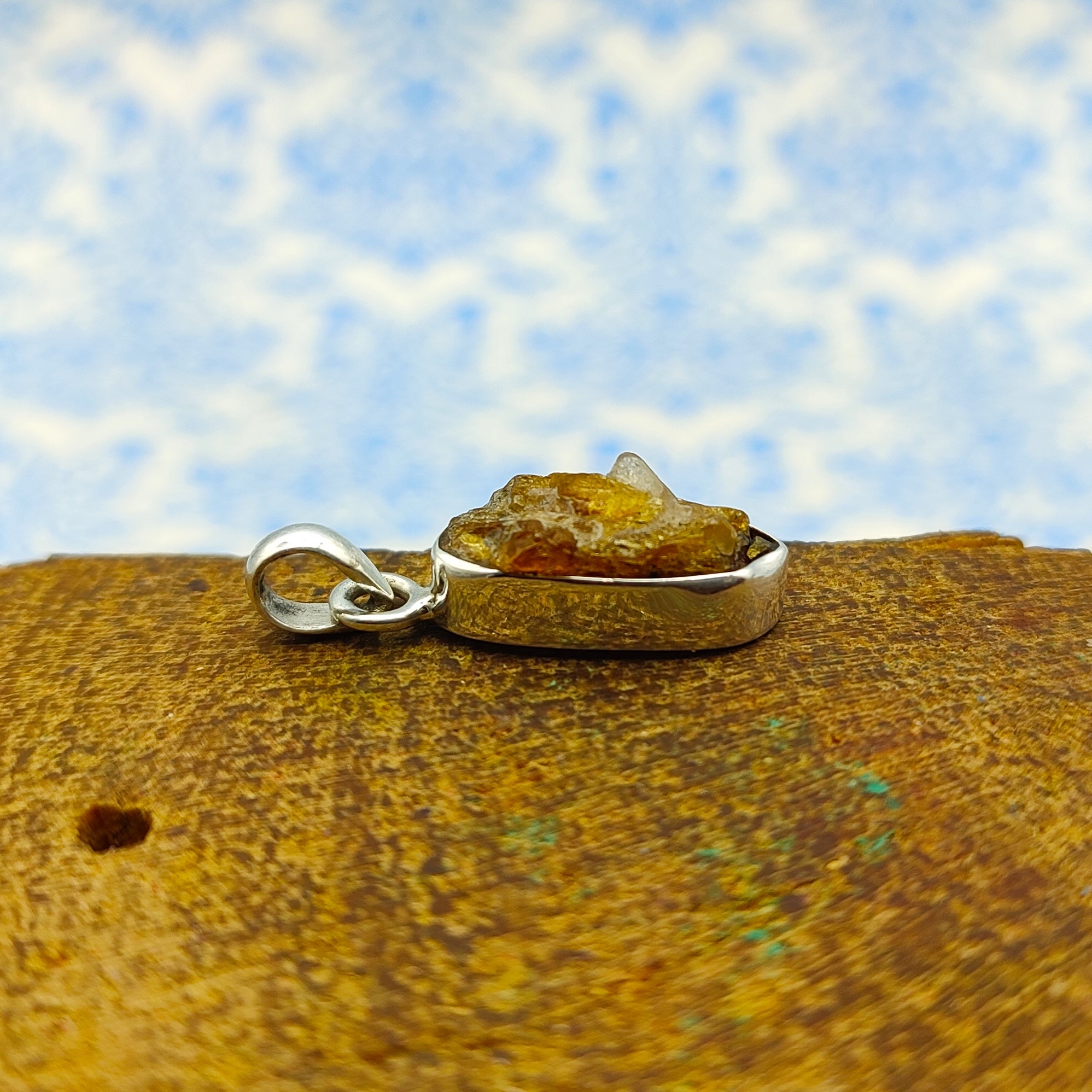 Citrine Nepali Bohemian Handmade Silver Pendant