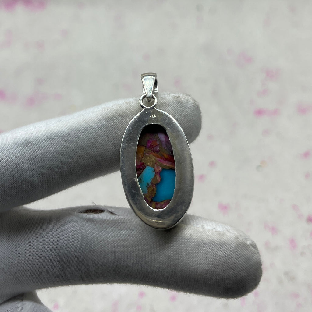 Pink Dahlia 925 Sterling Silver Pendant – Handmade Festival Jewelry
