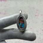 Pink Dahlia 925 Sterling Silver Pendant – Handmade Festival Jewelry