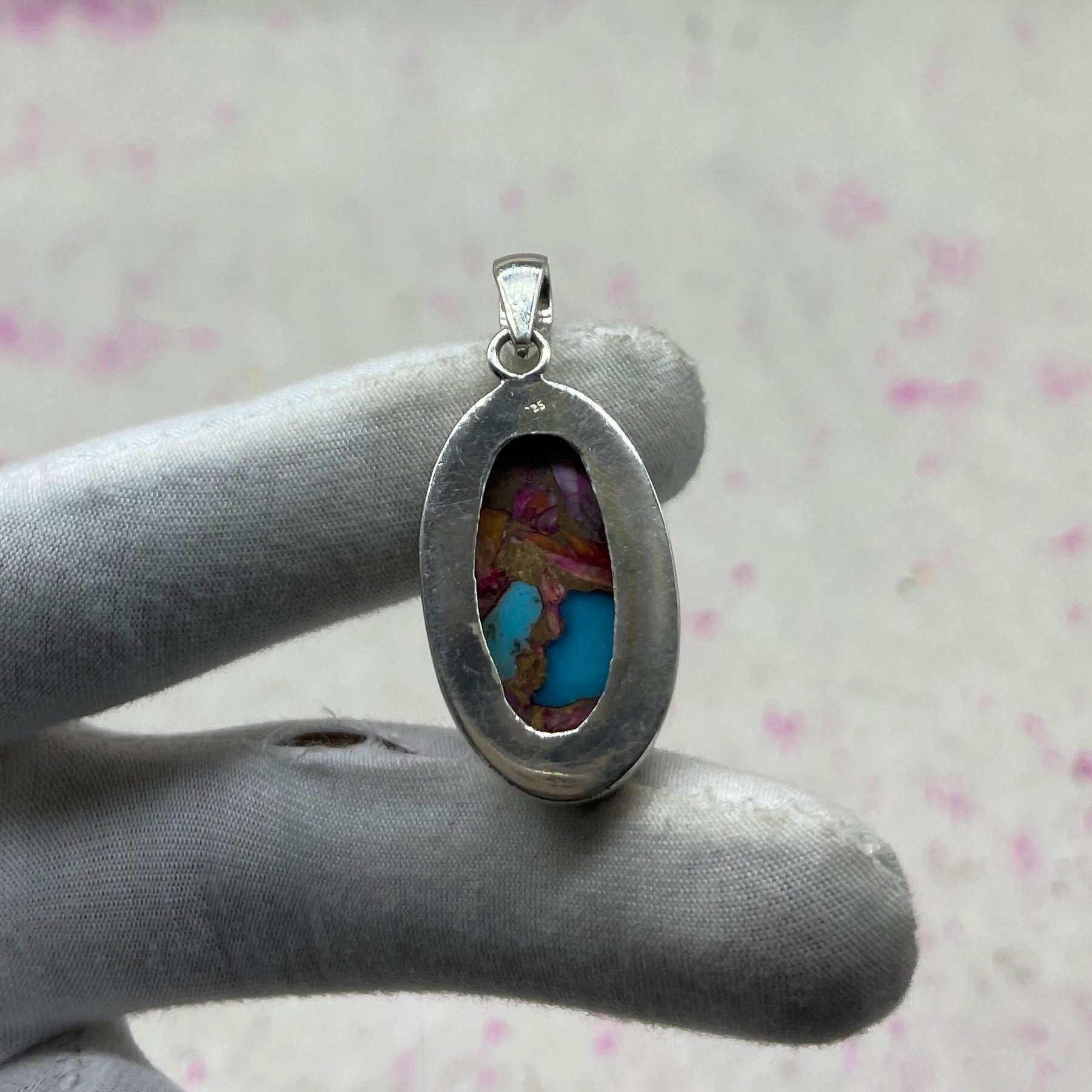 Pink Dahlia 925 Sterling Silver Pendant – Handmade Festival Jewelry