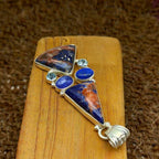Multi Sodalite 925 Silver Pendant Necklace Trendy Gift