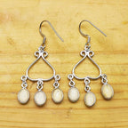 Handcrafted Pearl Dangle Earring –Minimal Boho Design