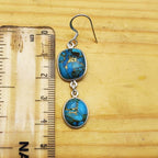 925 Sterling Silver Blue Copper Turquoise Earring