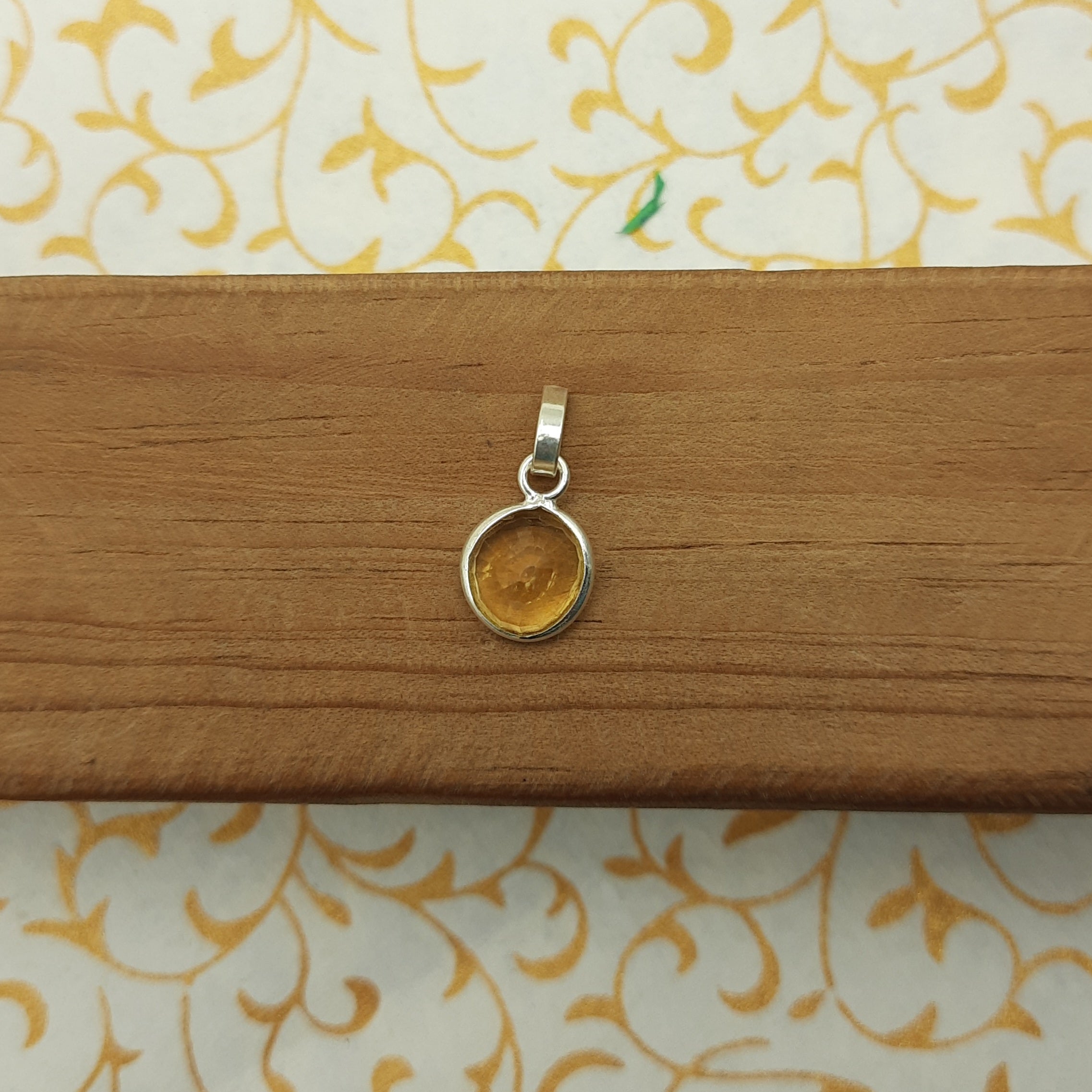 925 Sterling Silver Citrine Pendant – Natural Faceted Gemstone Bezel Set | Prosperity Crystal Jewelry