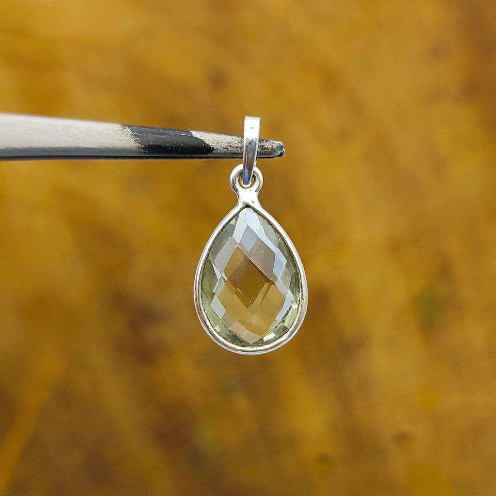 Green Amethyst Nepali Bohemian Handmade Silver Pendant