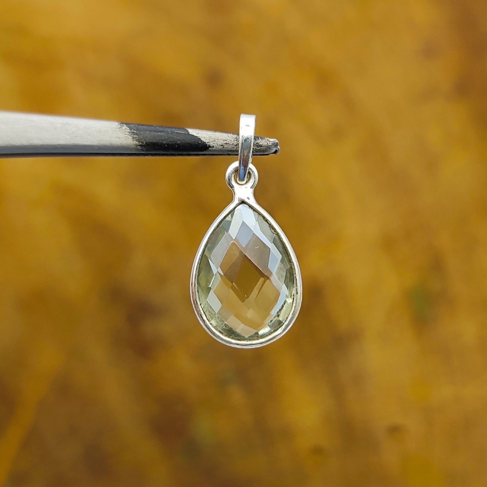 Green Amethyst Nepali Bohemian Handmade Silver Pendant