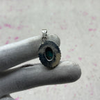 Tibetan Turquoise 925 Sterling Silver Pendant – Artisan Boho Jewelry