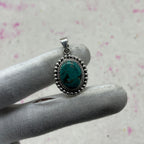 Tibetan Turquoise 925 Sterling Silver Pendant – Artisan Boho Jewelry