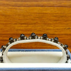 Unique Design Black Onyx Round Gemstone Bracelet in 925 Silver